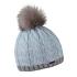 Andrea Bobble Hat skye blue/light grey