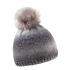 Karla Bobble Hat shades of grey