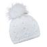 Natalie Bobble Hat white pearl