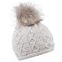 Natalie Bobble Hat wool white