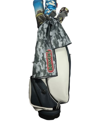 Babouche Grey Camouflage Golf Towel