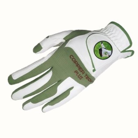 CopperTech Mens Golf Glove White/Green