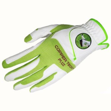CopperTech Ladies Golf Gloves White/Lime