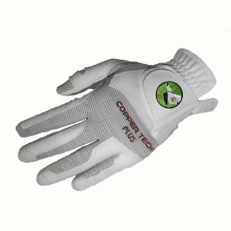 CopperTech Mens Golf Glove White/White